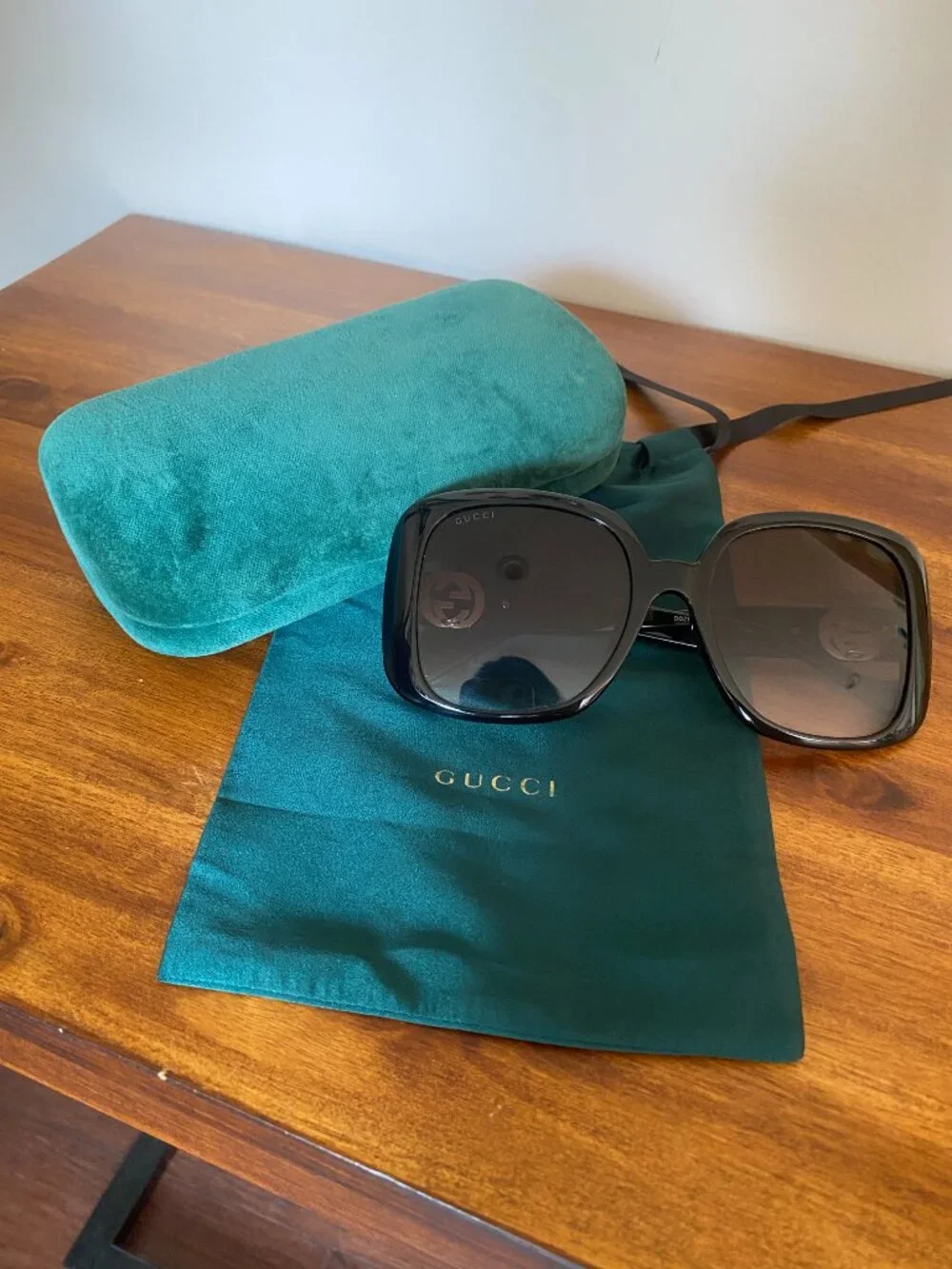 Gucci Black Large Square Frame Sunglasses